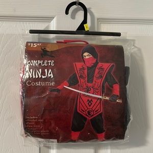 Complete ninja boys costume size large L (10-12)
